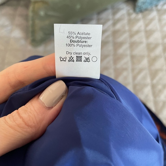 J. Crew Collection “In Bloom” skirt in navy and bronze. - Picture 5 of 6